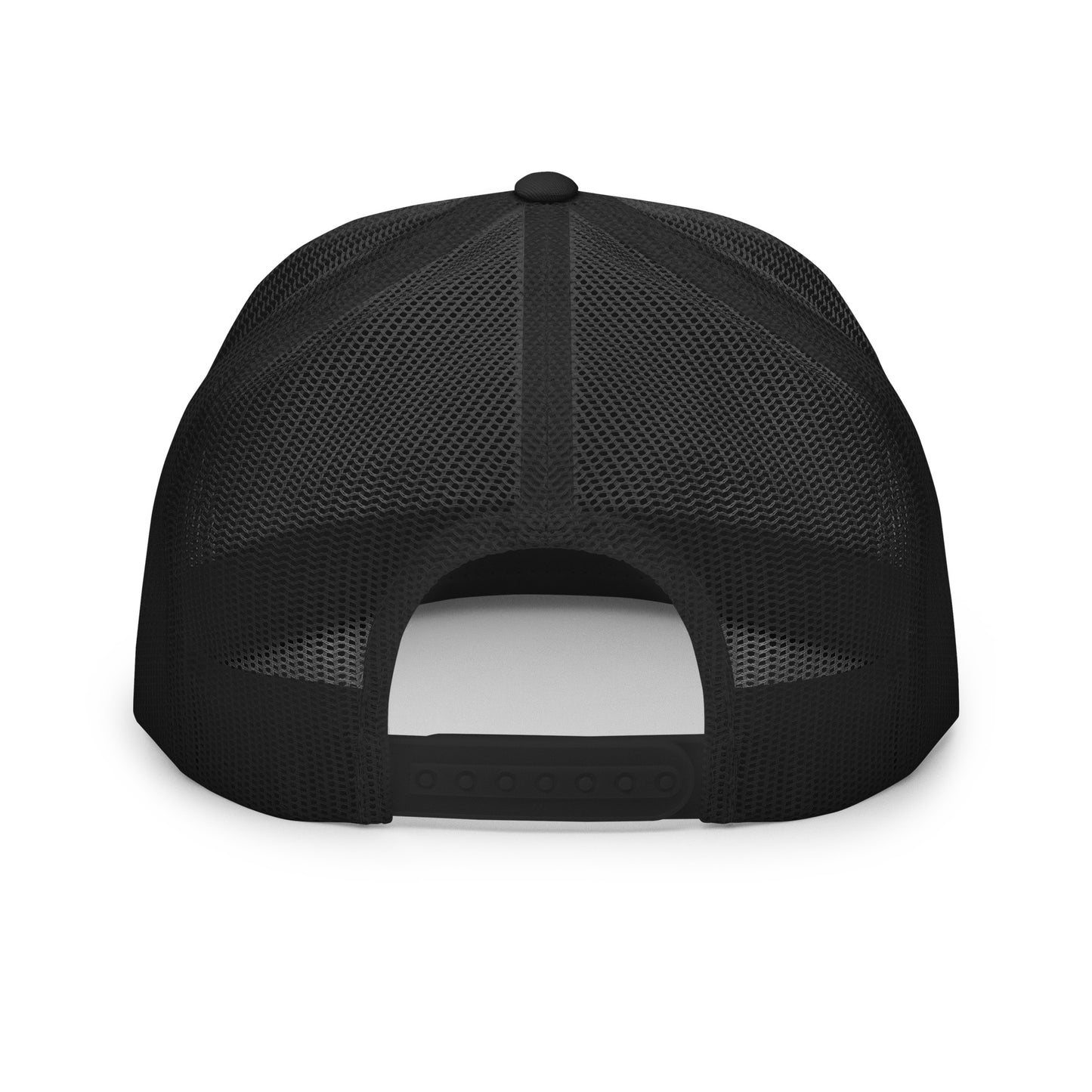 A trucker cap with a classic snapback closure for a custom fit