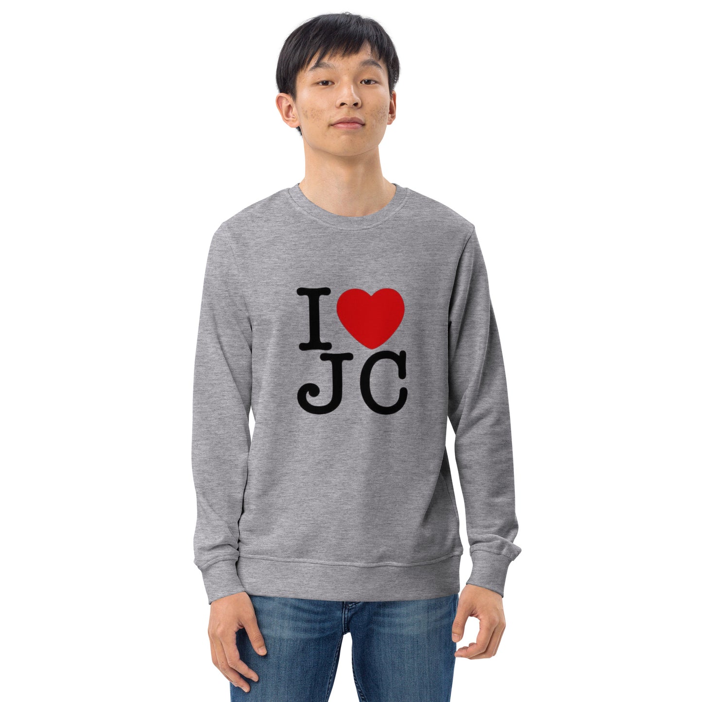 "Stylish unisex sweatshirt made from eco-friendly, organic cotton fabric."