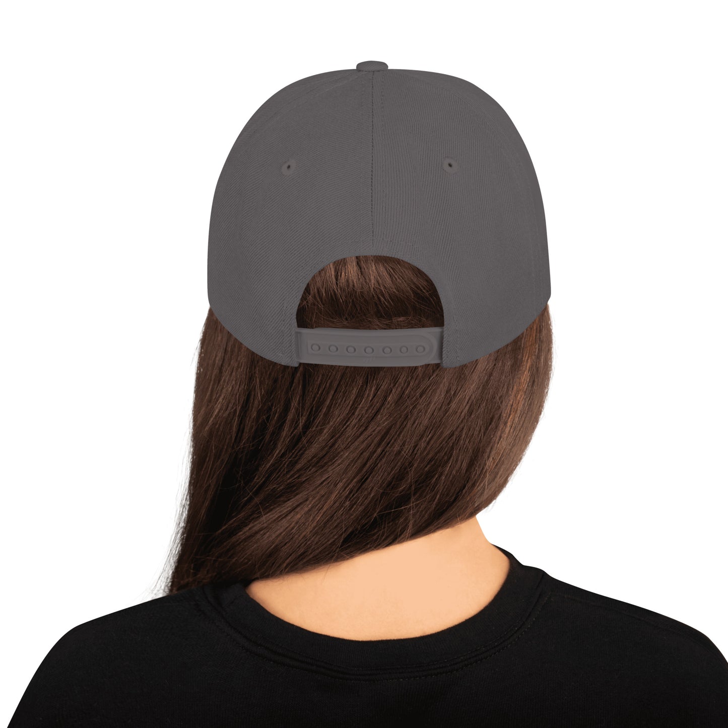 "Snapback hat with bold icon-inspired designs for a statement look."