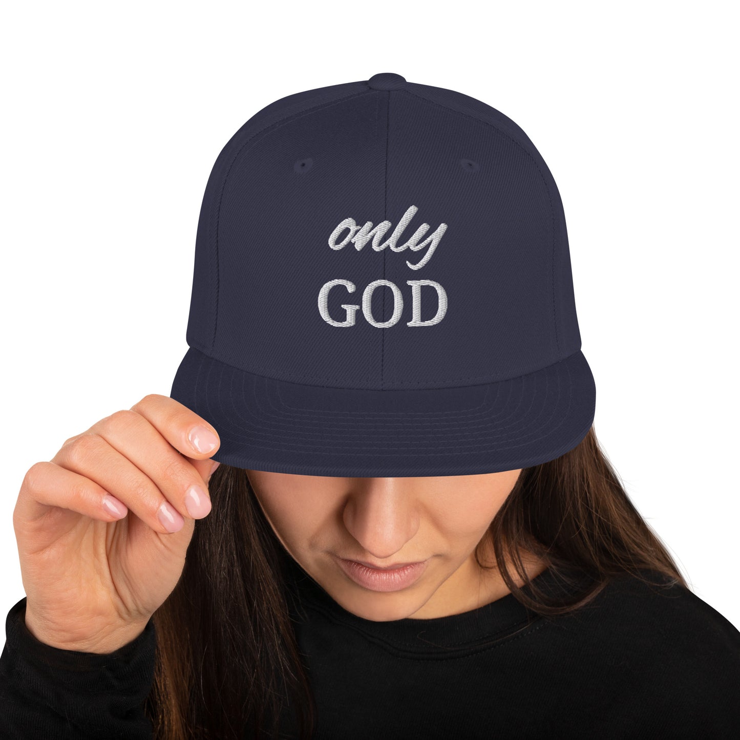 Sleek snapback hat with minimalist design and maximum style."