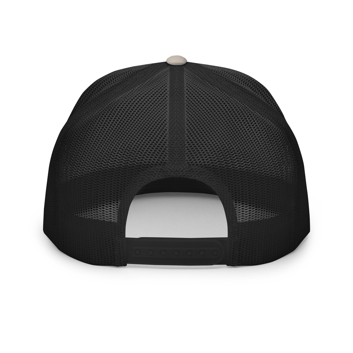 A sleek trucker cap with an adjustable strap and stylish look