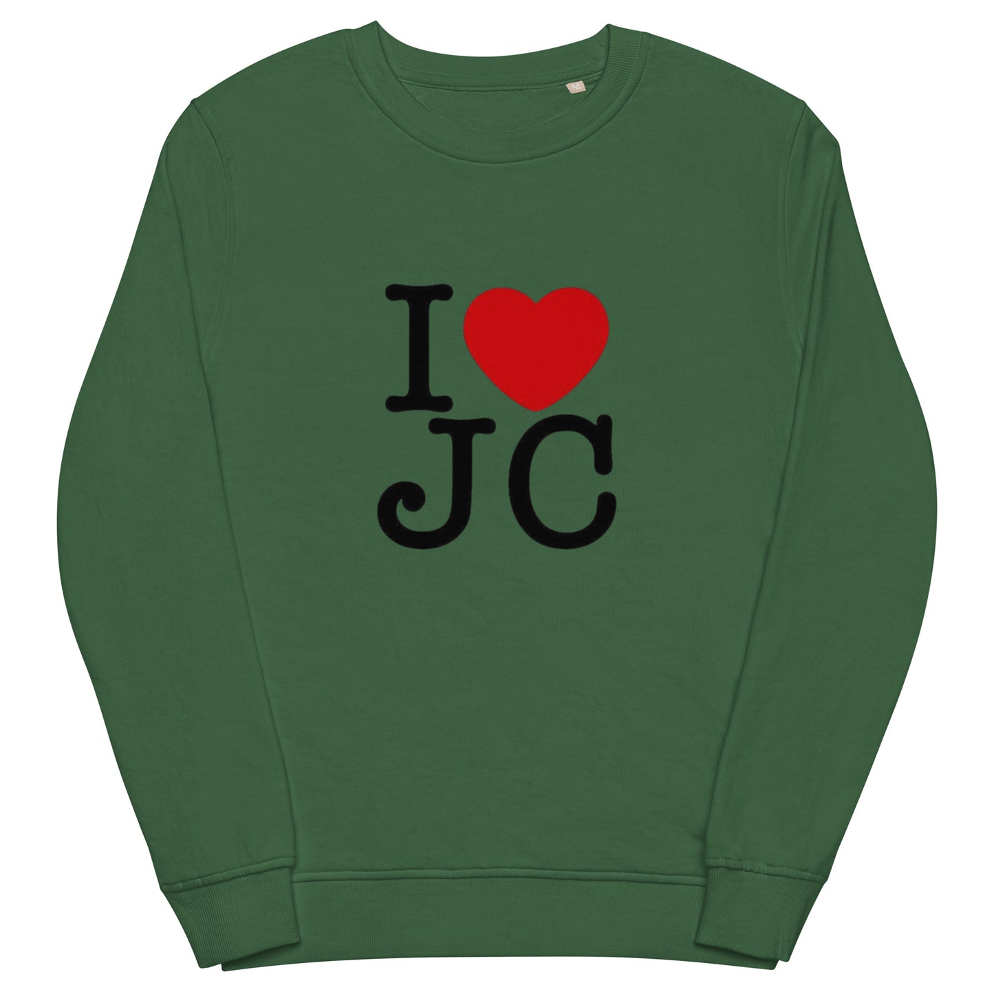 "Comfortable unisex sweatshirt made from cozy, organic cotton fabric."
