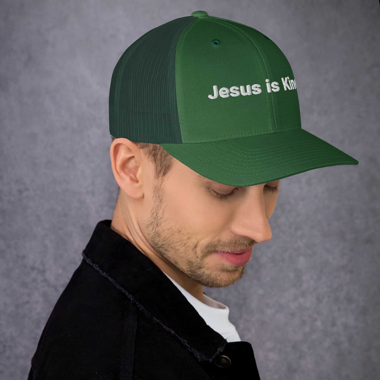 "Mesh trucker cap designed for early risers and nature lovers."