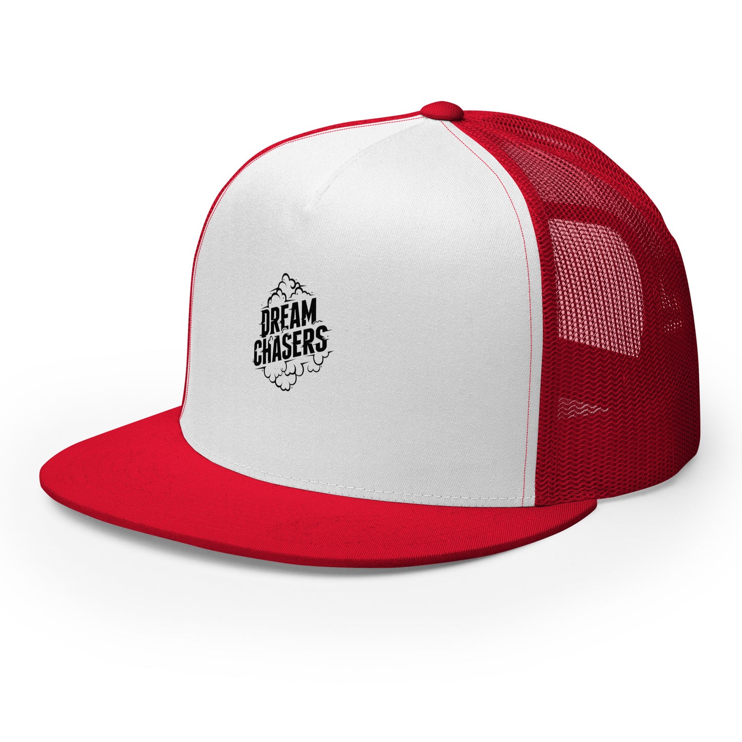 A vintage-style trucker cap with a breathable mesh back