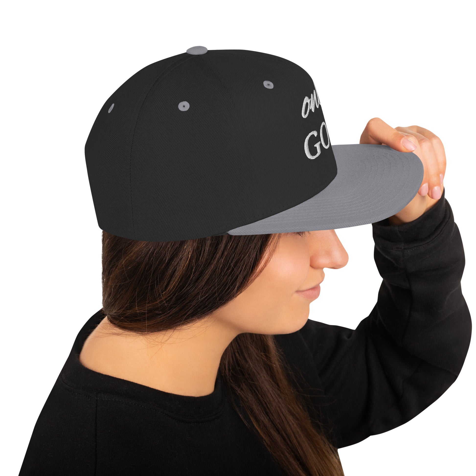 "Traditional snapback cap with a timeless design for any look.
