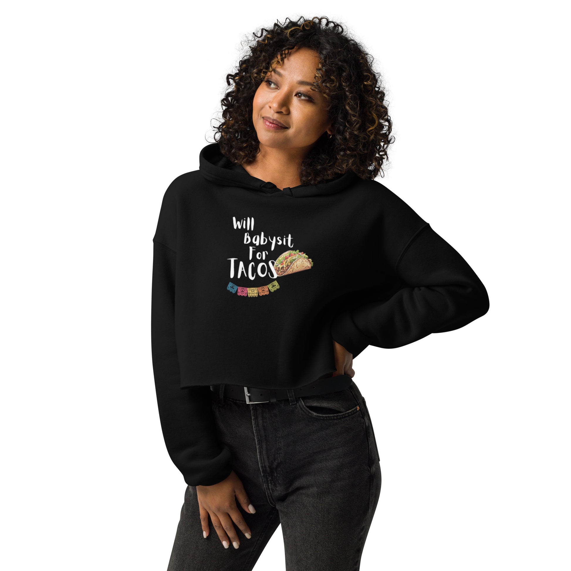  A lightweight cropped hoodie ideal for layering in any season.

