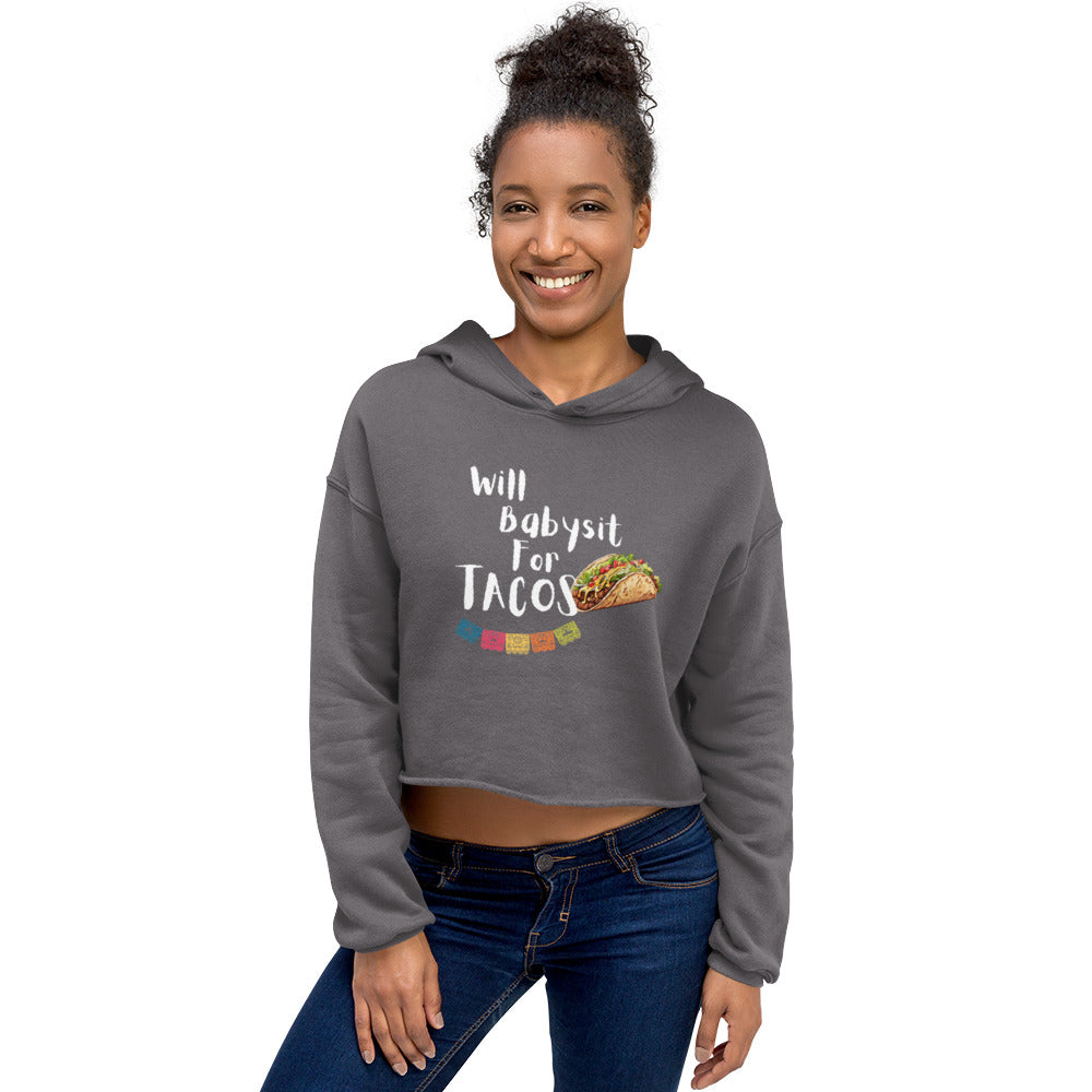  A premium cropped hoodie with a soft texture and elegant look